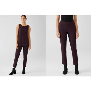 Eileen Fisher Washable Crepe Stretch Ankle Pants M